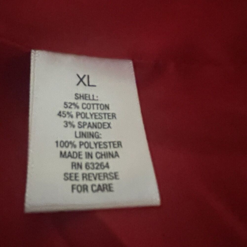 Roz & Ali Women’s Red 3/4 Sleeve Blazer Size XL with Silver Accents Career Artsy - Picture 9 of 9